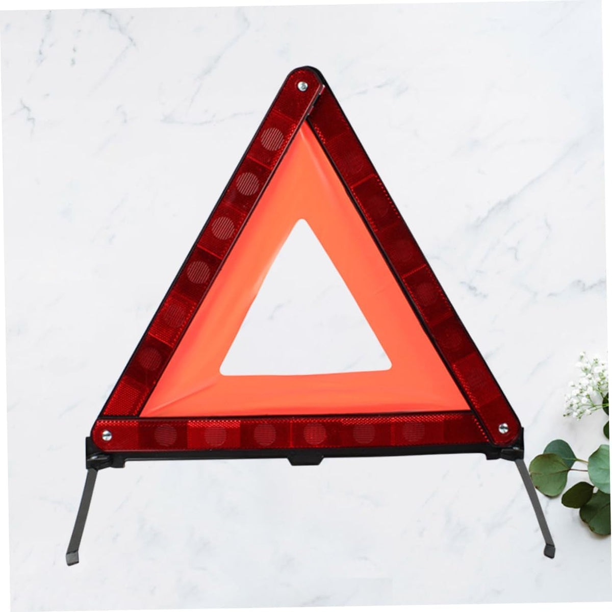 Zerodeko 1pc Warning Triangle Kit Reflective Roadside Warning Sign for Car Safety Portable and Easy Setup for Roadside Emergencies Red