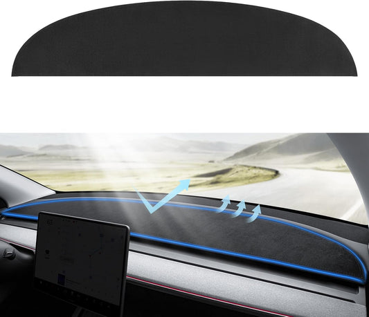 for Tesla Model 3 Y Dashboard Cover, Anti-Glare Suede Dashboard Pad