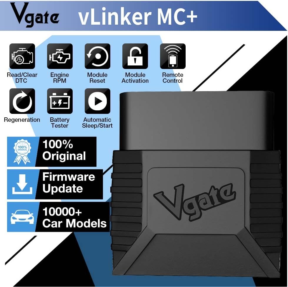 Vgate vLinker MC+ (BT3.0/BLE4.0) OBD2 Scanner Code Reader Diagnostic Tool