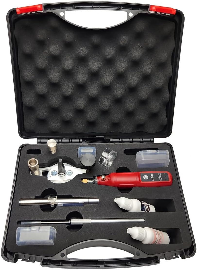 American Windshield Repair Kit - Essentials Hard Case - Professional Windshield Rock Chip &amp; Crack Repair Kit with Resin, Pit Filler, UV Pen Light - High Speed Rotary Tool - DIY or Start a Business