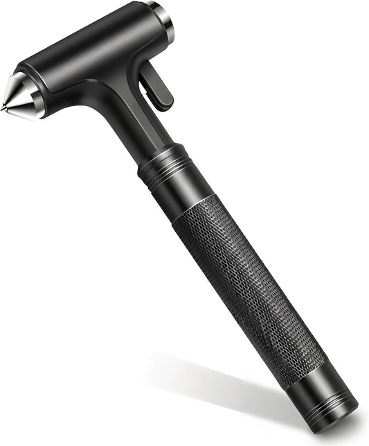 Tesla Glass Breaker Window Breaker Seatbelt Cutter Safety Hammer Car Window Breaker Tool Seatbelt Cutter Emergency Rescue Tools Metal Window Hammer Model Y/3/X/S Car Accessories (Black)