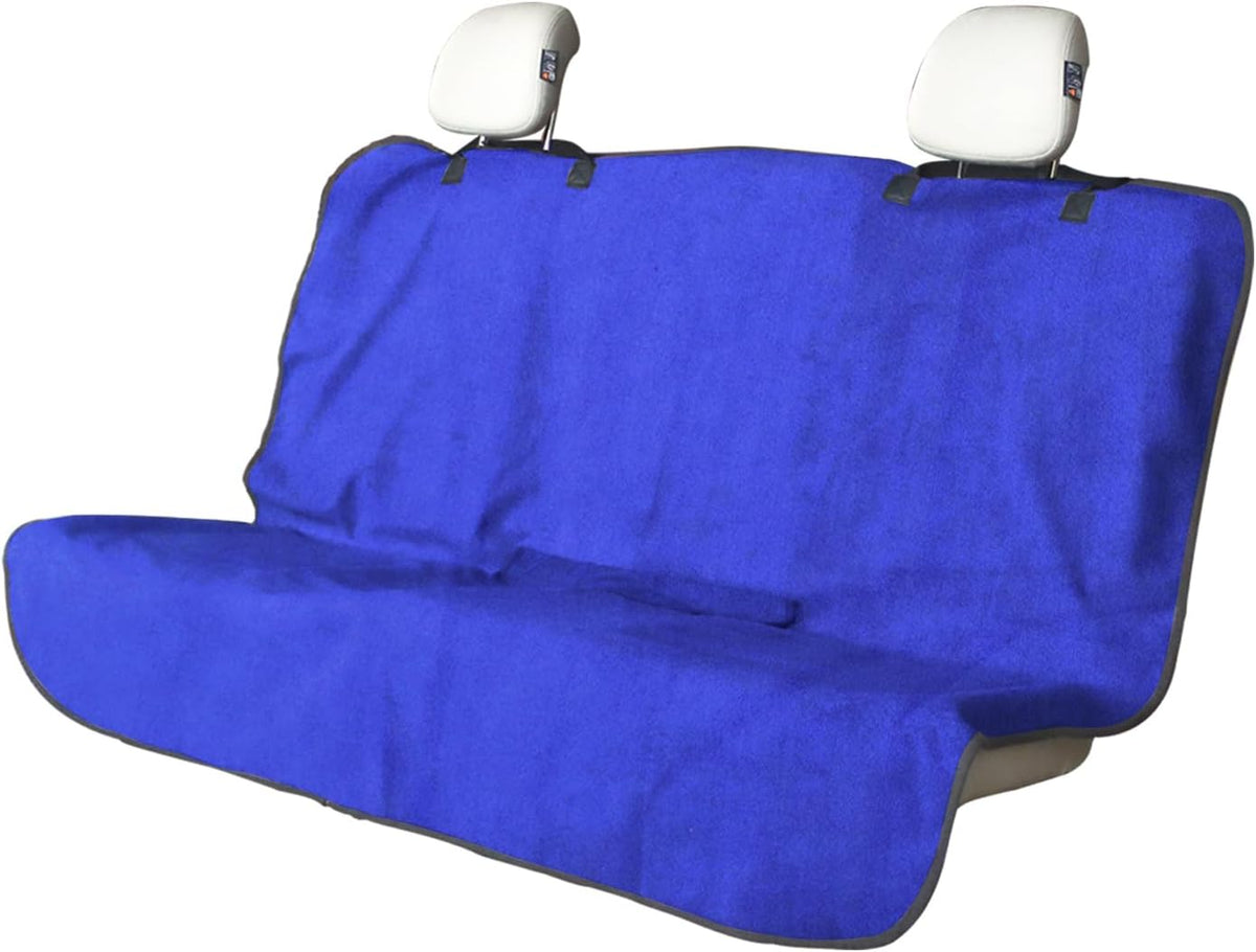 Sweat Towel Car Seat Cover Protector Front Seats for Gym Workout, Running, Swimming, Beach and Hiking, Waterproof Universal Seat Cover for Car, Trucks, Van & SUV (1, Blue, Rear Seat)
