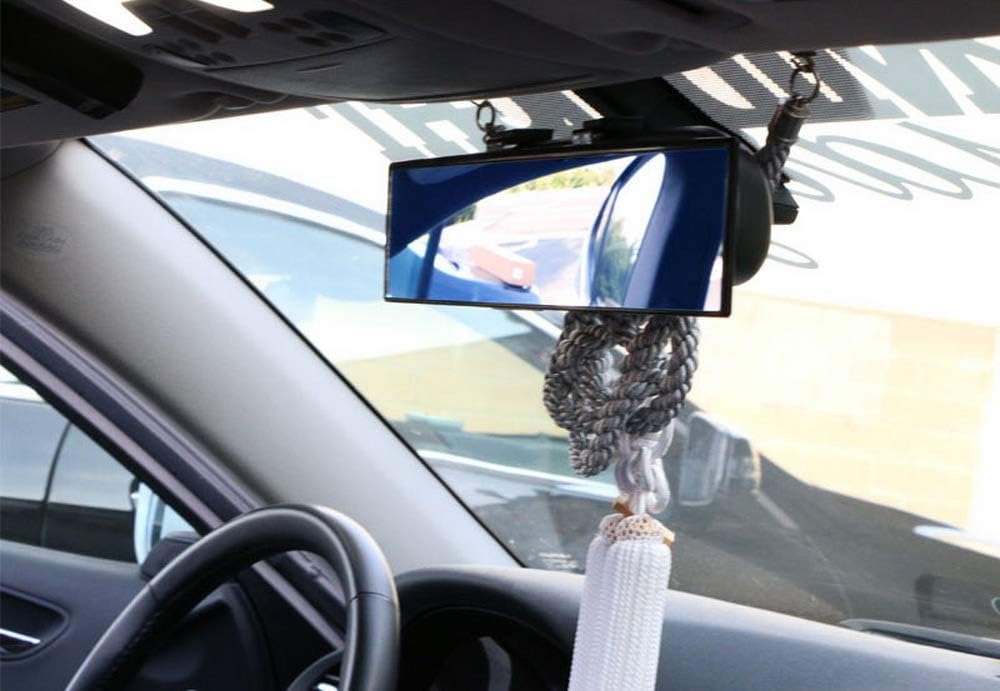 iJDMTOY Wide Angle Flat Rear Clip-On Rear View Mirror For Car Truck SUV
