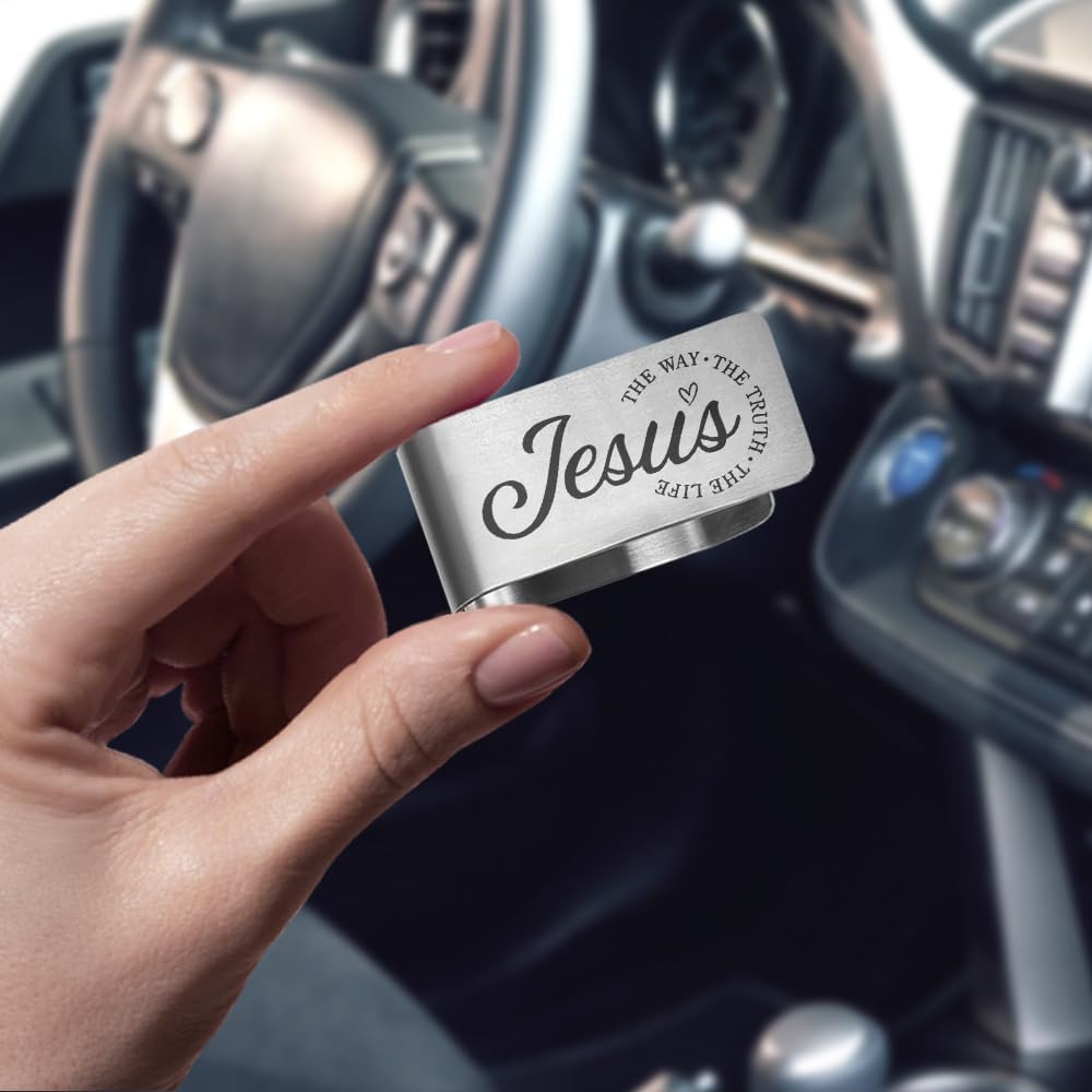 Catholic Car Visor Clip, Christian Visor Accessory for Men Women
