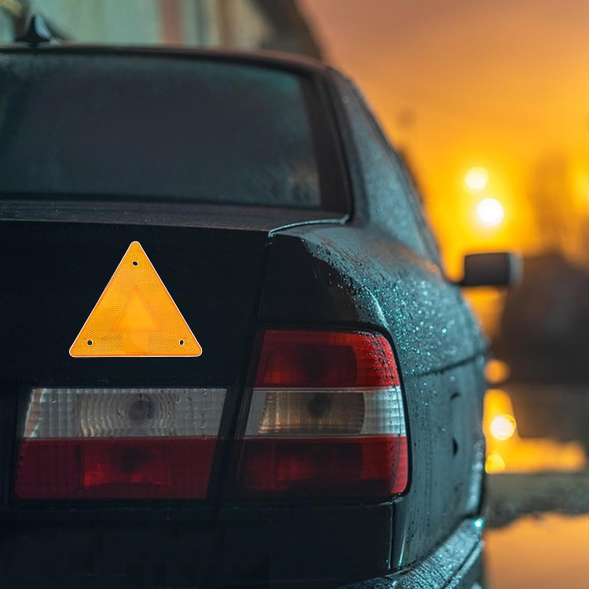NUOBESTY 10pcs Plastic Reflective Triangle Safety Sign for Rear Bumper