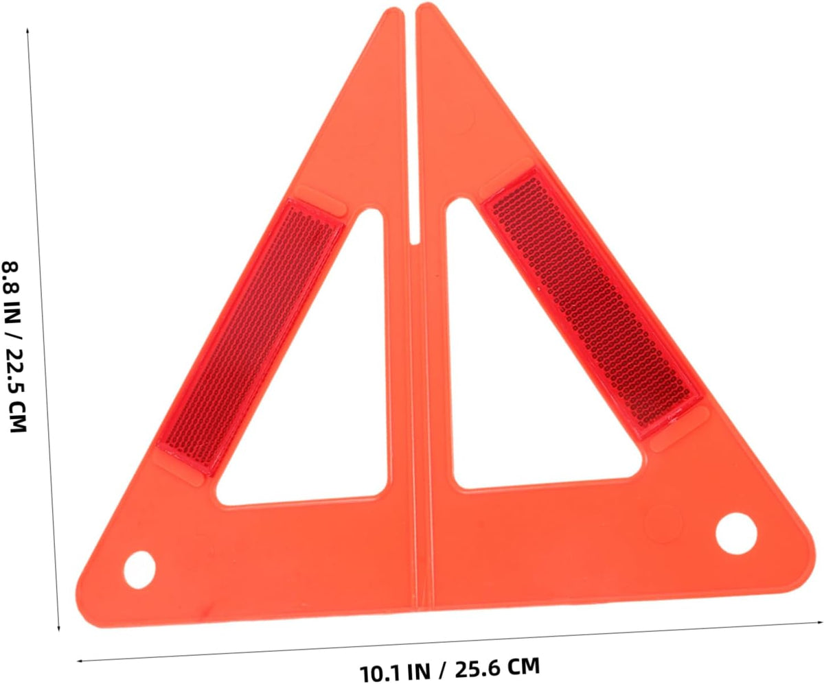 Plastic Reflective Triangle Road Warning Signs 2 Sets for Trucks