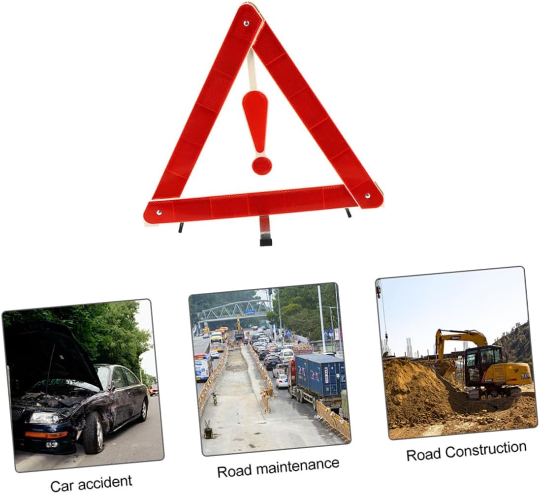 Modern Reflective Triangle Emergency Road Safety Sign for Vehicles
