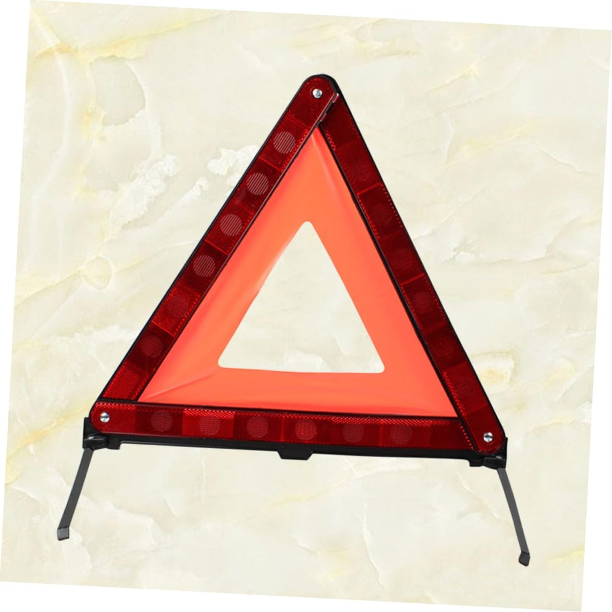 Roadside Hazard Warning Sign Triangle with Weighted Base for Vehicle