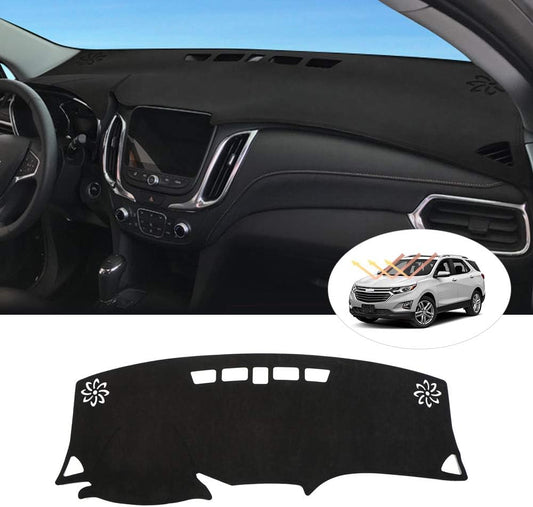 CARTIST Dashboard Cover Mat for 2018-2022 2023 2024 Chevy/Chevrolet Equinox Accessories Dash Cover Flannel Dash Mat Sunshade Glare UV Rays Protector