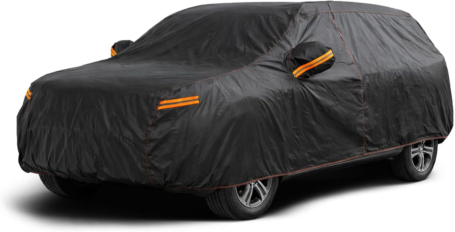 6 Layer Heavy Duty Car Cover Waterproof All Weather Size C1 | Common Fits for Nissan Versa, Hyundai Accent, Honda City Insight, Ford Escort Fiesta Sedan, Chevy Sonic Volt