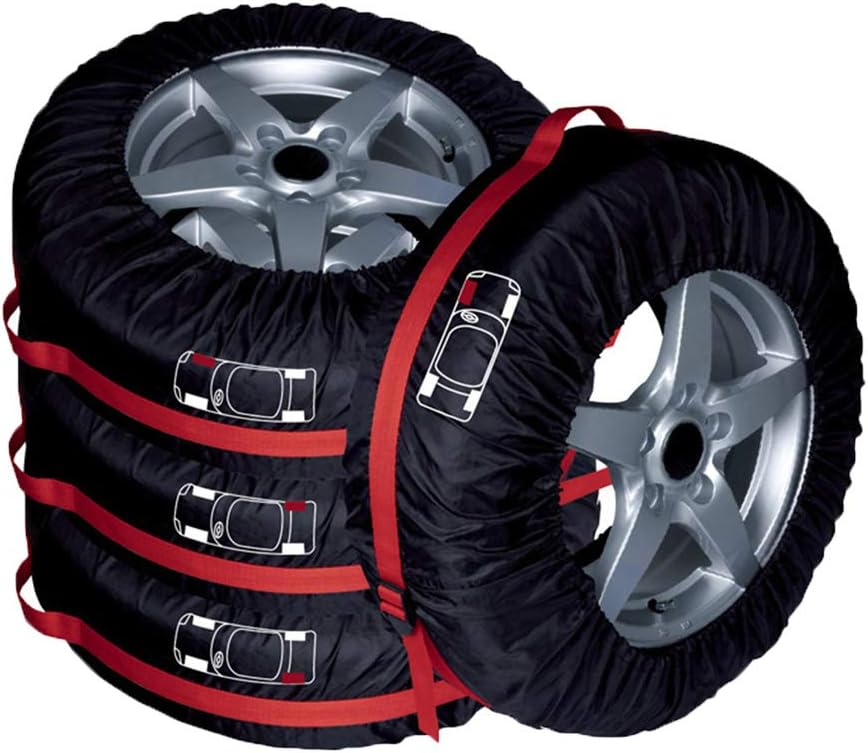 Tire Storage Bags Set of 4,Heavy Duty Tire Tote with Handles,Waterproof Tire Covers for Winter & Summer Storage,Garage Solution for Car SUV Truck Tires, Fit for 29"-35" Tires in Diameter