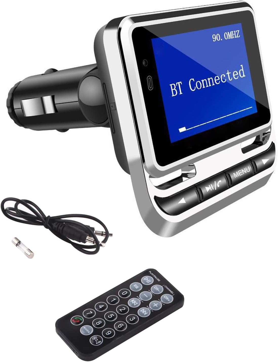 Wireless Bluetooth FM Transmitter Radio Receiver Wireless Radio Car Kit with 1.4-inch LCD Display