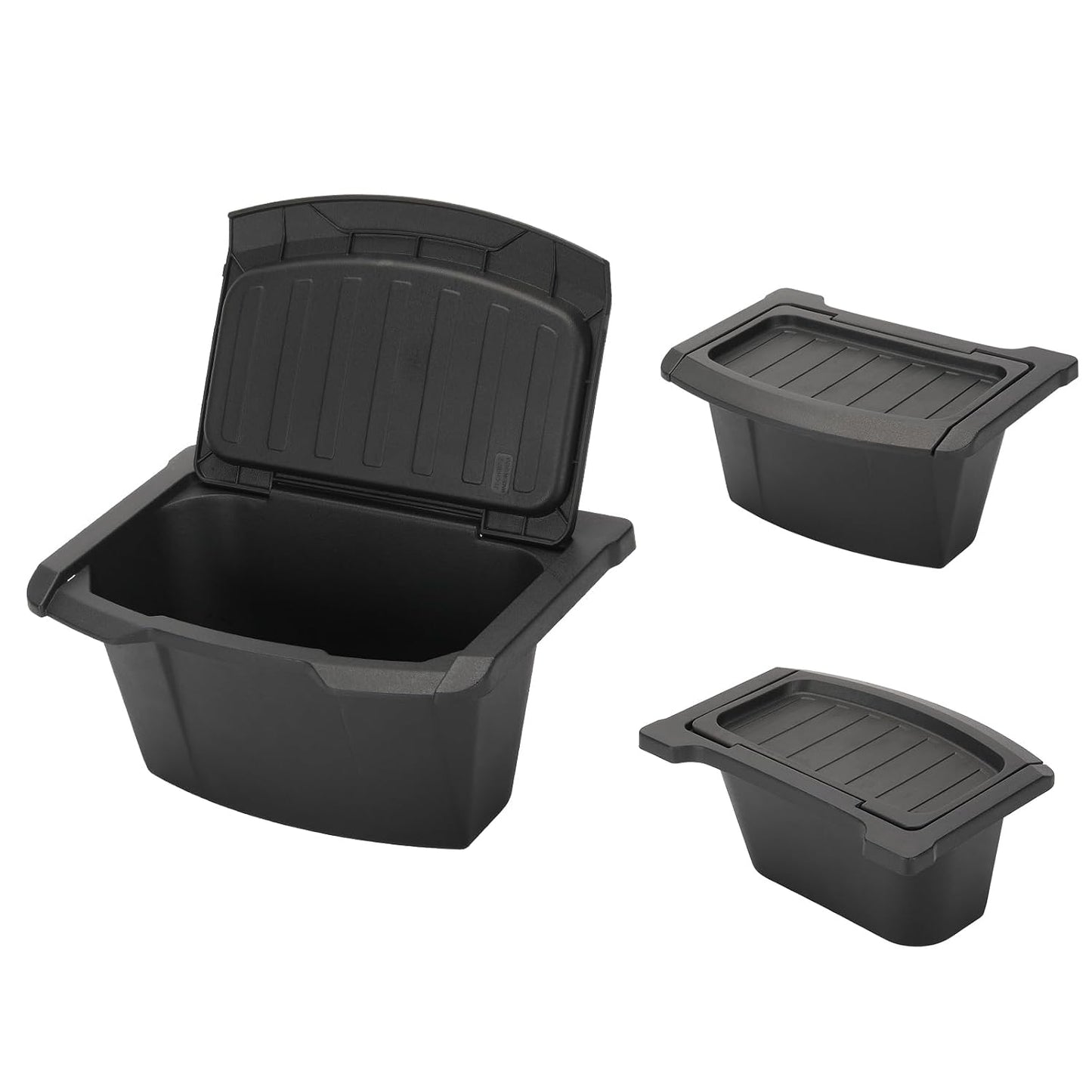 Jawjut Trash Can,Compatible with 2025 2026 Tesla Model Y Juniper,Garbage Can Bin Accessories,Rear Center Console Storage Box Organizer,Black