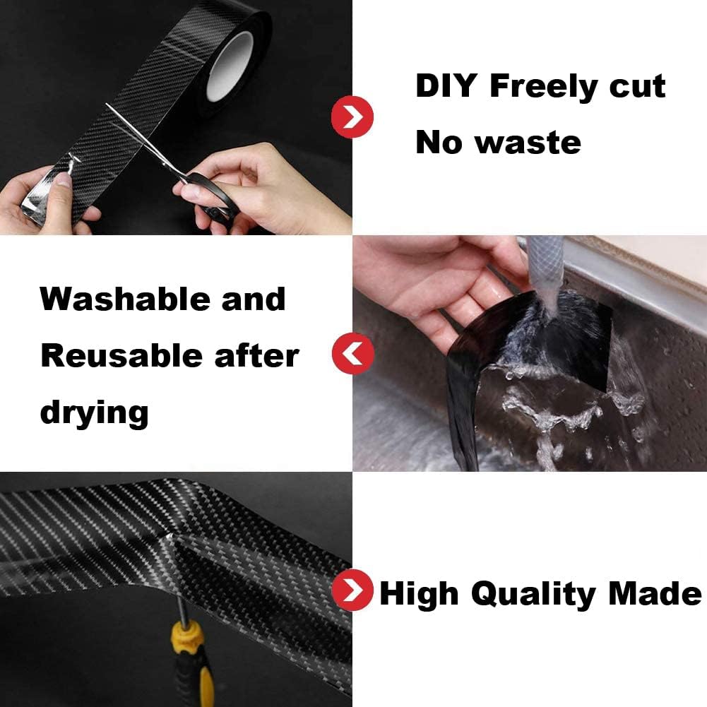 Car Door Edge Entry Guards Sill Protector Automotive Tape (Black, 2in*33FT)