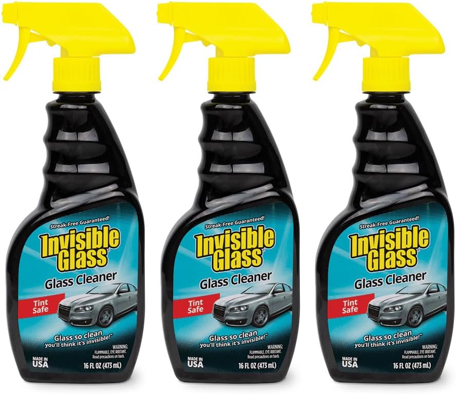 Invisible Glass 92163-6PK Premium Glass Cleaner Spray for Car Windshields and Windows – Automotive and Home Window Cleaner – Streak-Free, Ammonia-Free, Tint-Safe – 16 fl oz (Pack of 6)