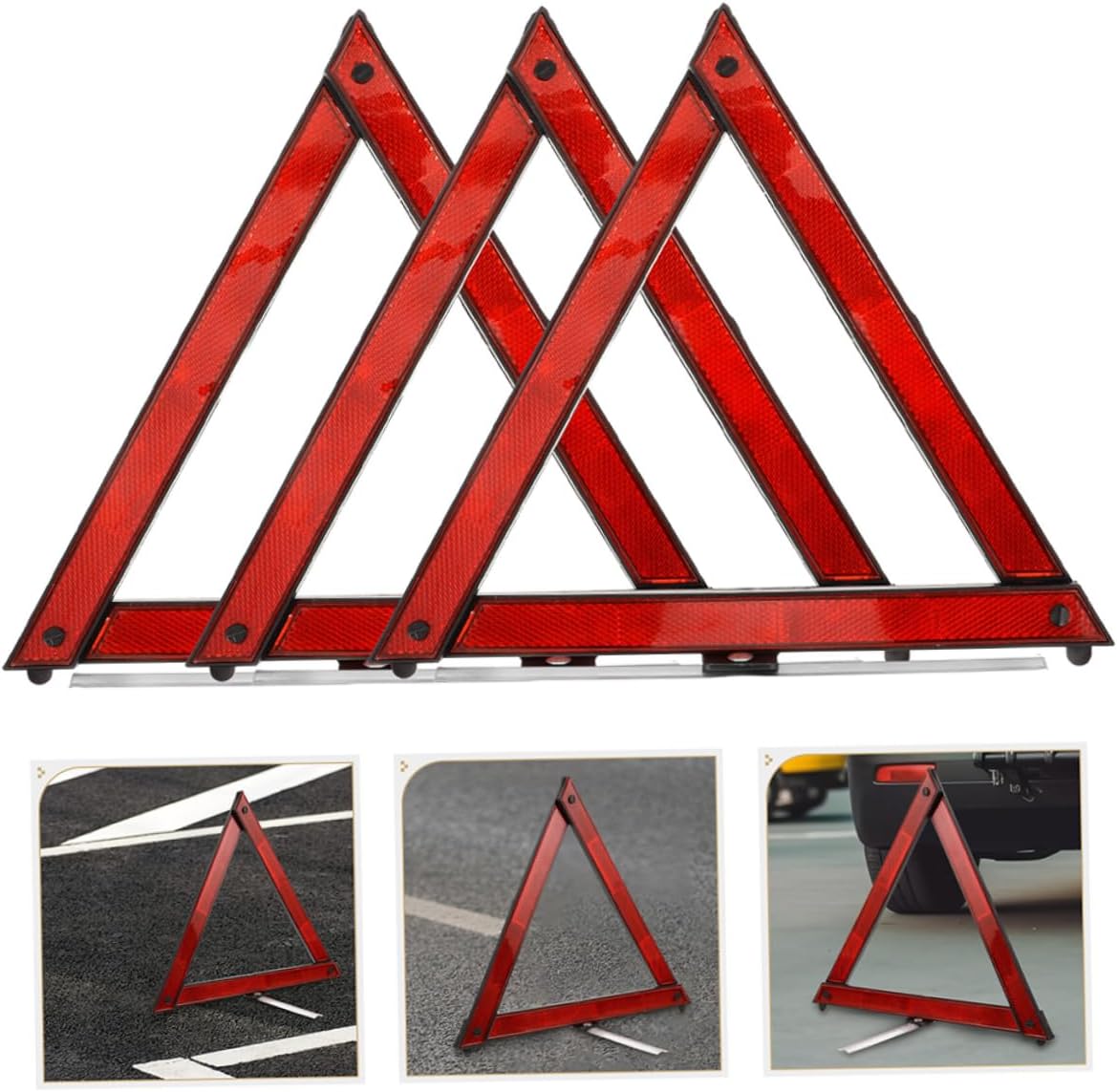 4pcs Emergency Triangle Reflector for Car Vehicle Roadside Parking