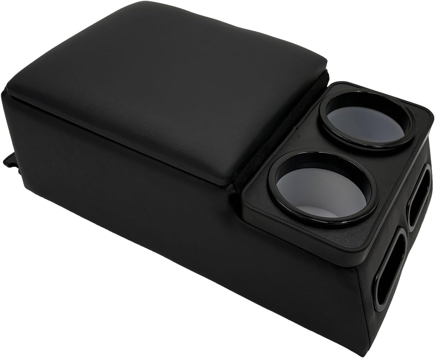 Car Center Console with Cup Holders, Universal Truck Bench Seat Organizer, Back Seat Storage (Black)