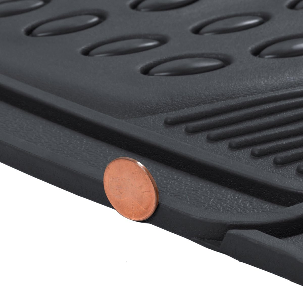 FlexTough Contour Liners - Deep Dish Heavy Duty Rubber Floor Mats for Car SUV Truck & Van - All Weather Protection - Odorless (Original)