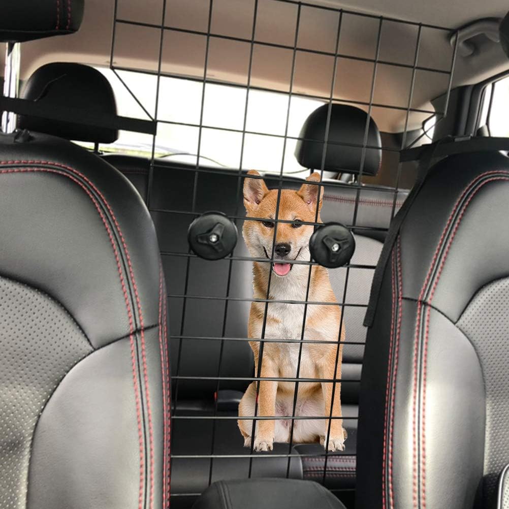 KOOLTAIL Dog Car Barrier - Front Seat Pet Vehicle Barriers Adjustable Steel,Safety Guaranteed Dogs and Passengers for Cars＆SUV's, for Small and Medium Dogs