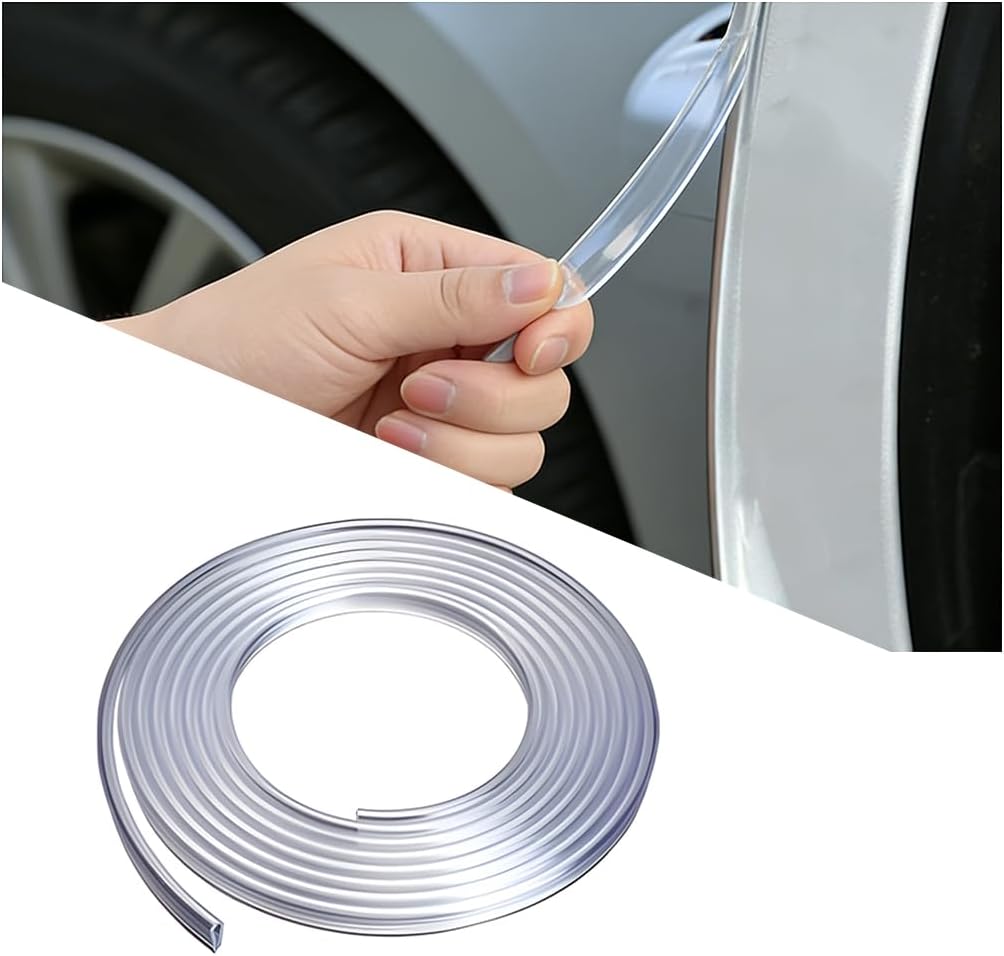 Car Door Edge Guards, 32.8FT U-Shaped Built-in Scratch-Resistant Vehicle Door Edge Trim Protection, Automotive Bumper Seal Protector Strip, Universal for SUV Sedan Truck (Transparent)