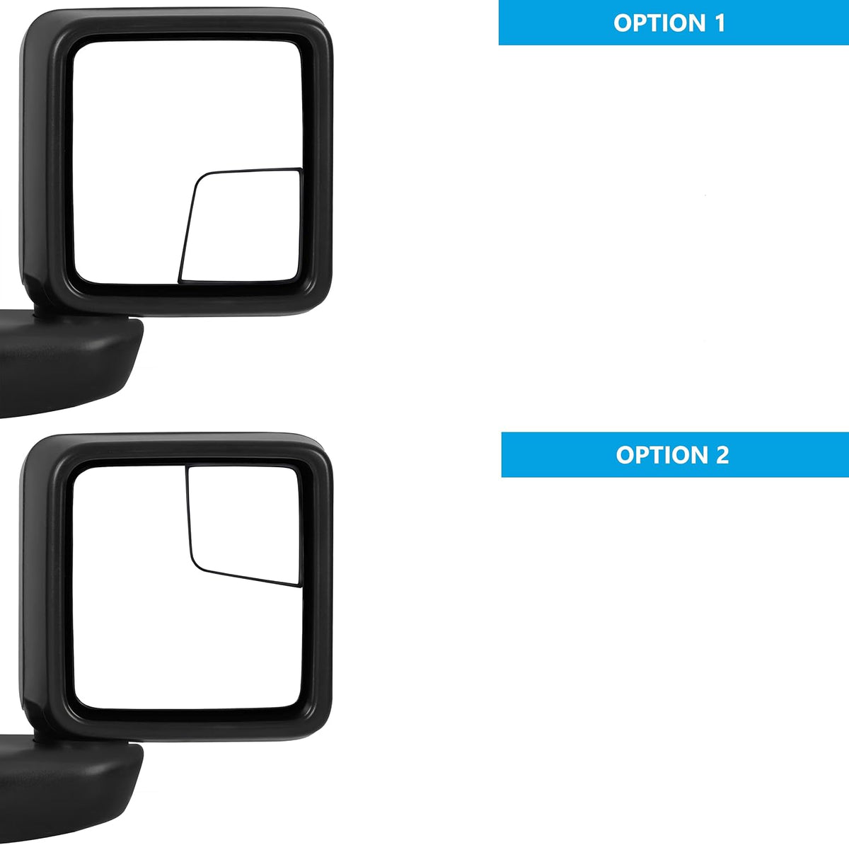 Convex Stick On Custom Fitted Blind Spot Mirrors Compatible With 2018-2026 Jeep Wrangler JL/JLU & 2018-2026 Jeep Gladiator JT- Engineered to Provide A Wider View