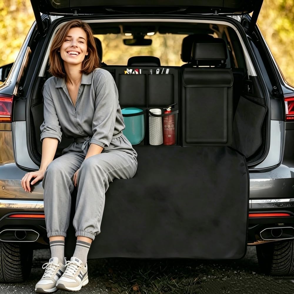 Car Trunk Organizer,Car Organizers and Storage Bag Backseat,7 Large Pockets