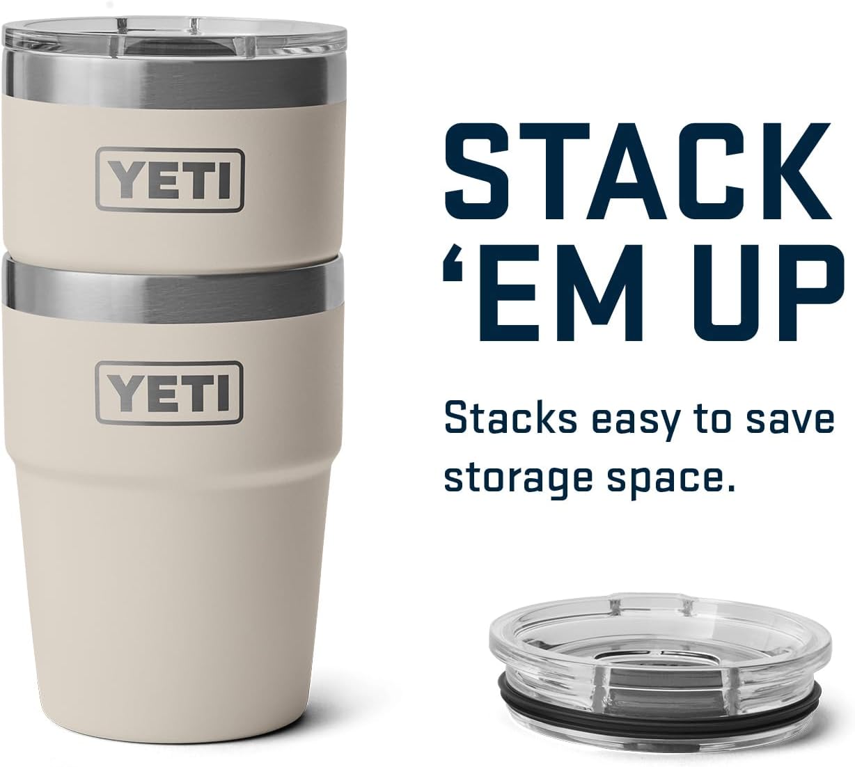 YETI Rambler 16 oz Stackable Tumbler, Vacuum Insulated, Stainless Steel with MagSlider Lid | Stackable