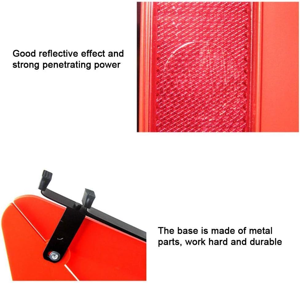 Warning Reflective Triangle Foldable Triangle Reflector Alerts Car Emergency Kit Roadside Warning Sign with Carrying Case for Car Vehicles Truck RV Tractor Trailer (1 Pack)