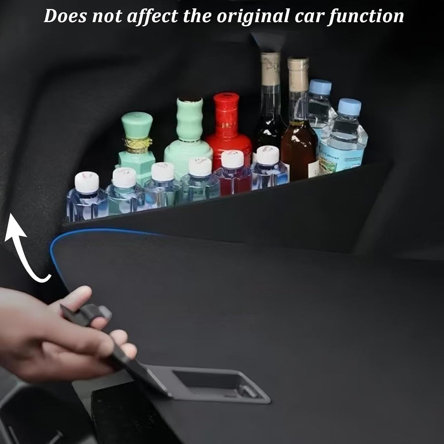 For Toyota Camry 2018-2025 Car Rear Trunk Organizer Side Divider, 2Pcs | Left and Right Trunk Side Storage Baffle Cargo Storage Divider Felt Waterproof Increase Storage Space, Easy to Install, Black