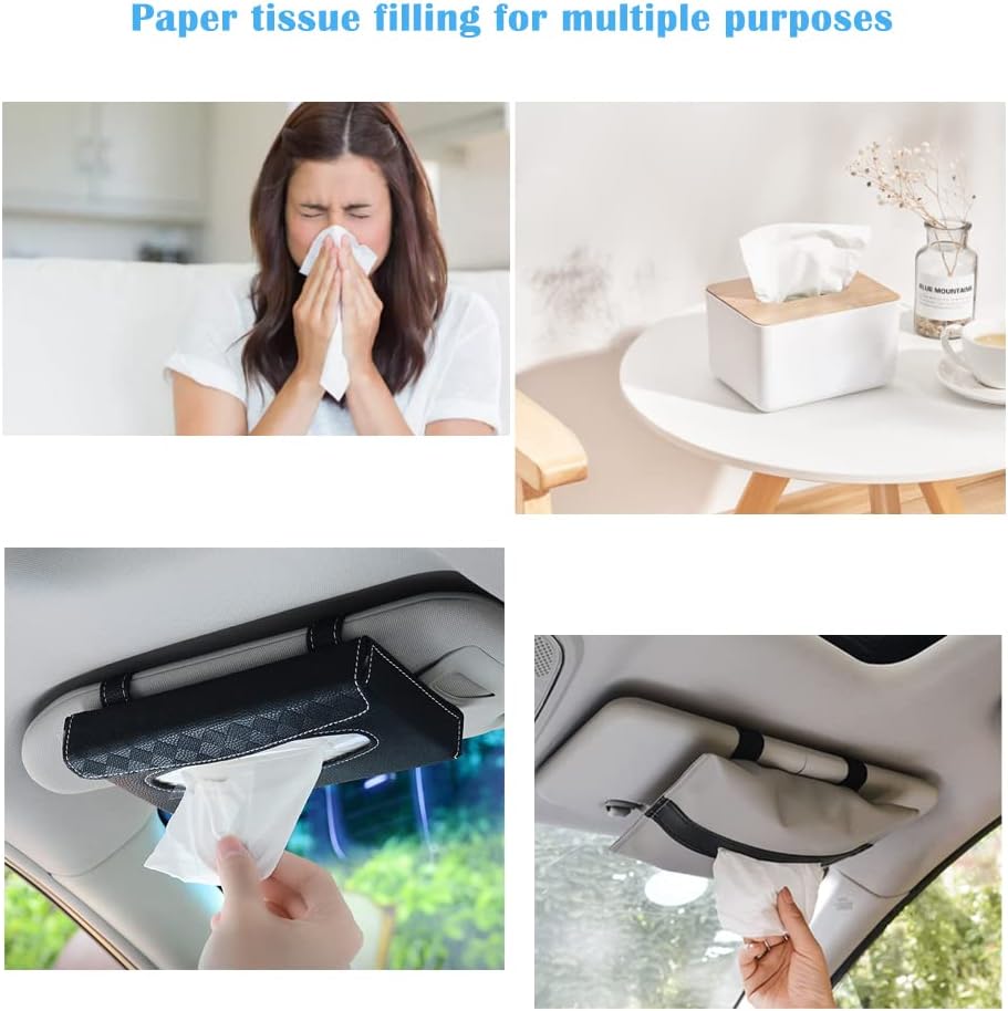 Car Tissue Refill,9 Packs Car Visor Tissue Holder Refills, Car sunshade tissue box filler,Facial Napkin Case Refills, Super Soft Car Travel Tissues, 450 Sheets in Total