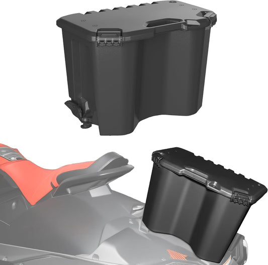 7.8Gal/30L Rear Cargo Box for Can-Am Maverick X3 MAX, Commander | Waterproof Rear Bed Tool Storage Modular Box for Can Am Maverick Trail, Ski Doo, Defender Accessories, Replacement #715006830