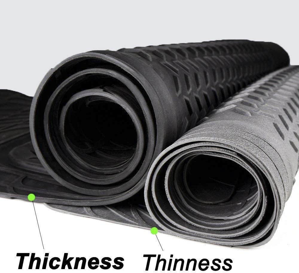 PIC AUTO Heavy Duty Cargo Liner, Trimmable All-Weather Rubber Trunk Mat for Cars, SUVs, Vans & Trucks, Anti-Slip Backing, Durable Protection, Large, Black