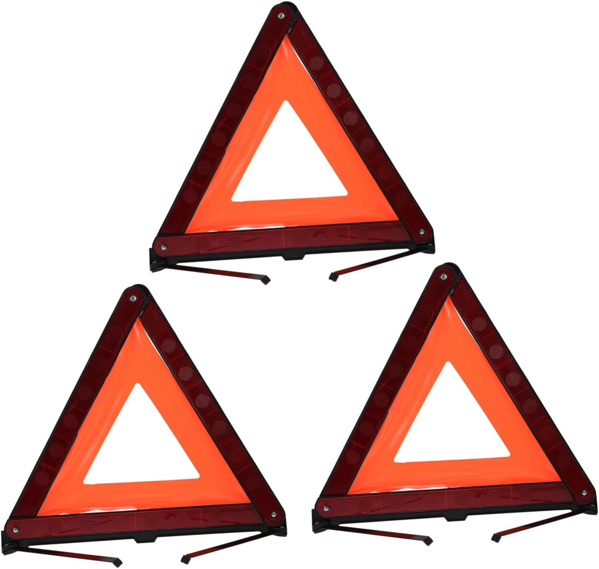 ULTECHNOVO 3 Pcs Reflective Triangle Road Safety Warning Signs for Car