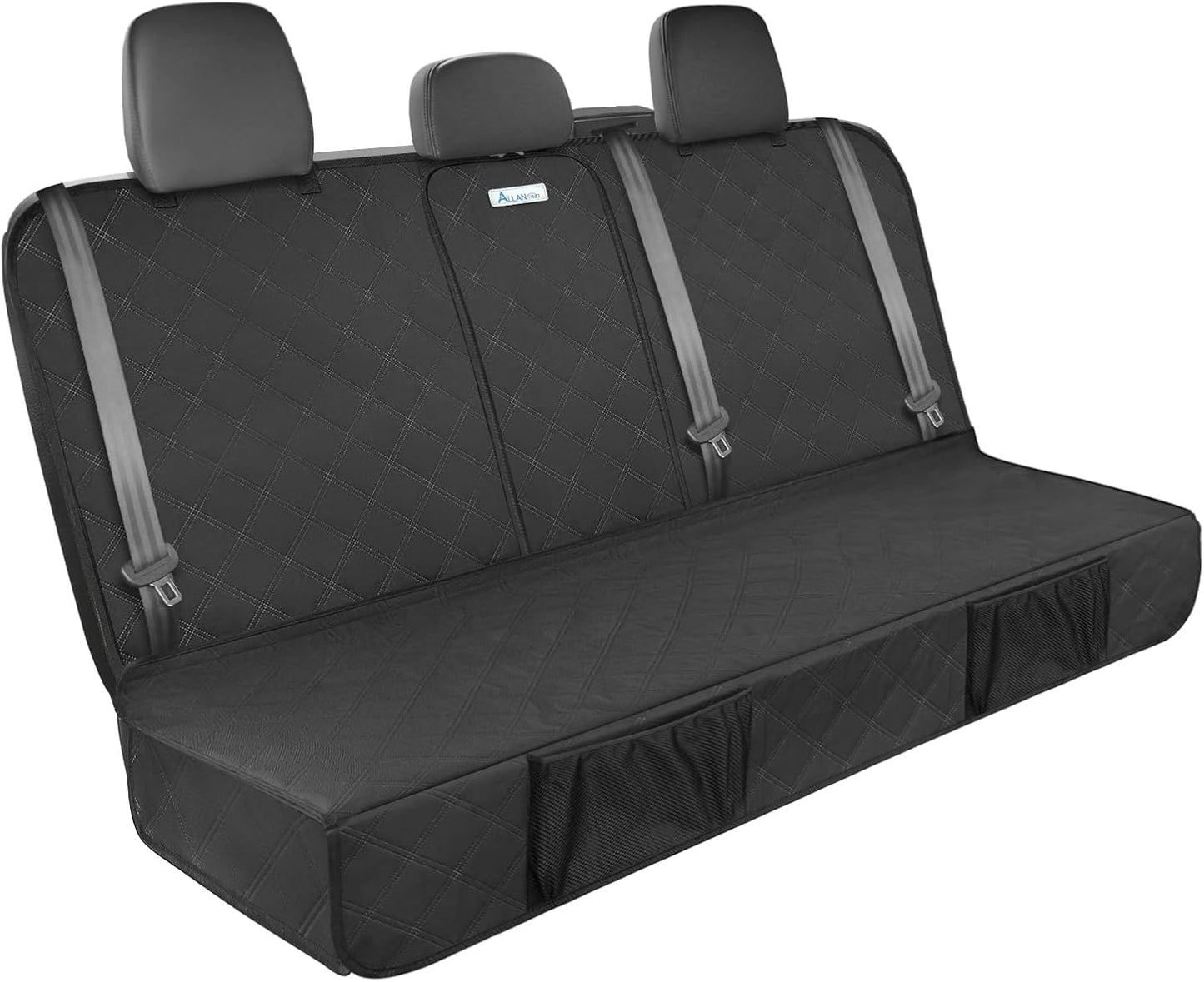 ALLANSING Upgraded 900D Heavy Duty Dog Back Bench Seat Cover, Car Seat Protector, Seatbelt & Armrest Compatible, Waterproof & Non‑Slip for Dogs & Kids, Fits Most Cars, SUVs & Trucks