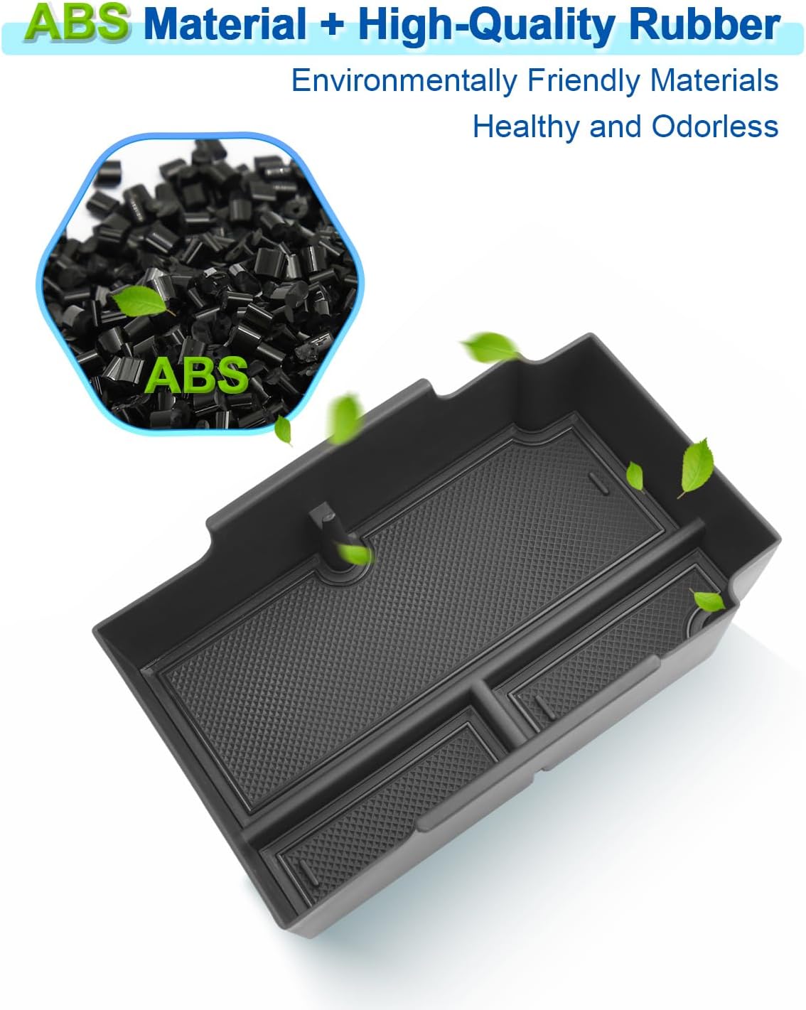 2024 2025 2026 Crosstrek Center Console Organizer for Subaru Crosstrek (Base/Premium/Sport/Limited/Wilderness), Durable ABS Console Tray Insert 2026 Crosstrek&Impreza Accessories (Black)