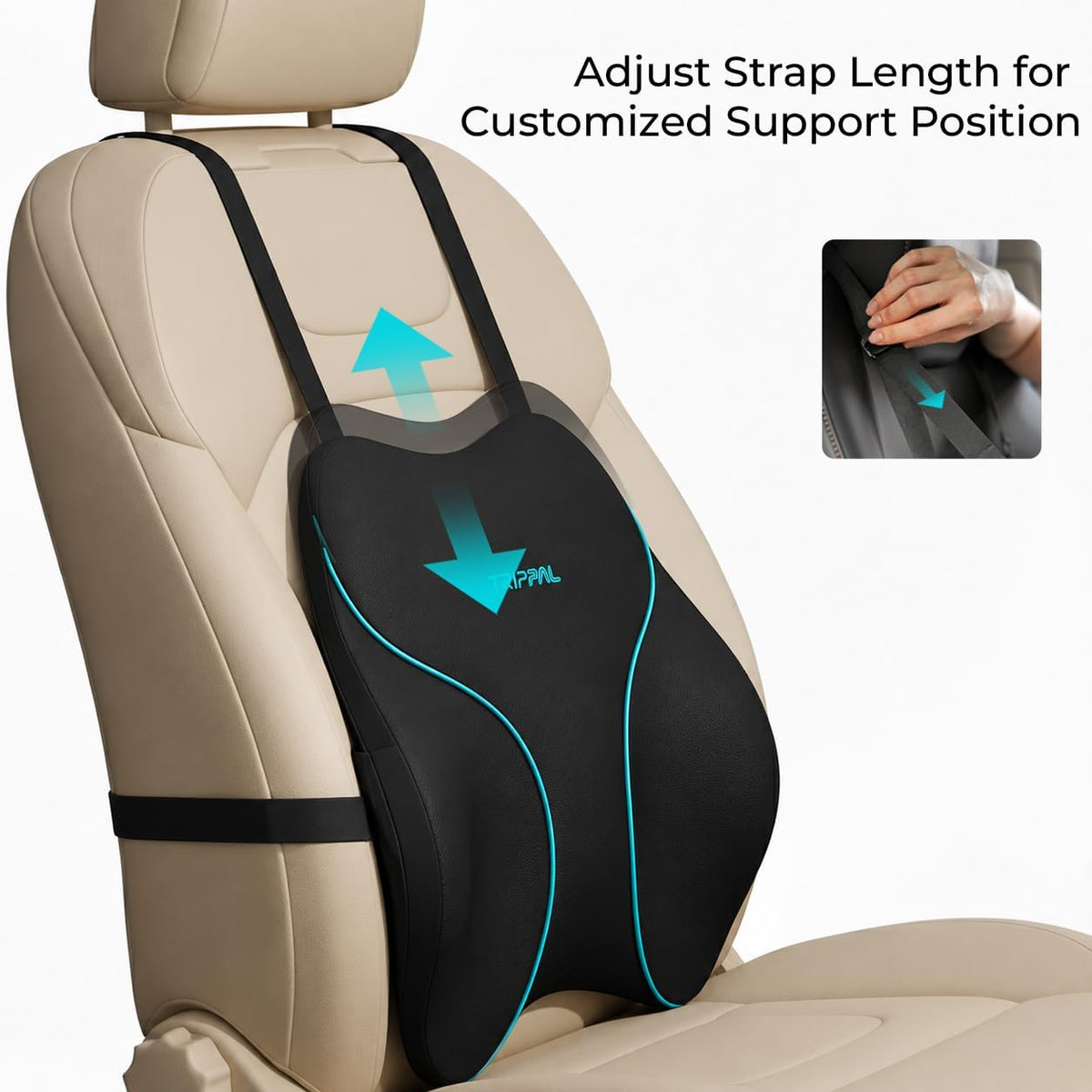 Lumbar Support Pillow for Car: Keeps Back Aligned on Long Drives