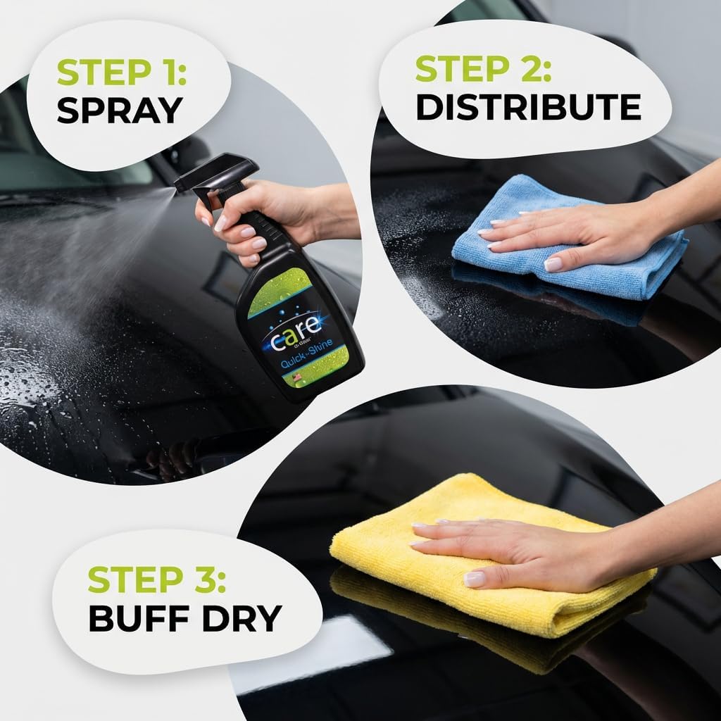 Auto Care Quick-Shine Car Polish Spray, Car Coating Spray for Shine & Protection, Long-Lasting Car Shine, Low-VOC, Professional Car Detailing Supplies, 32 oz