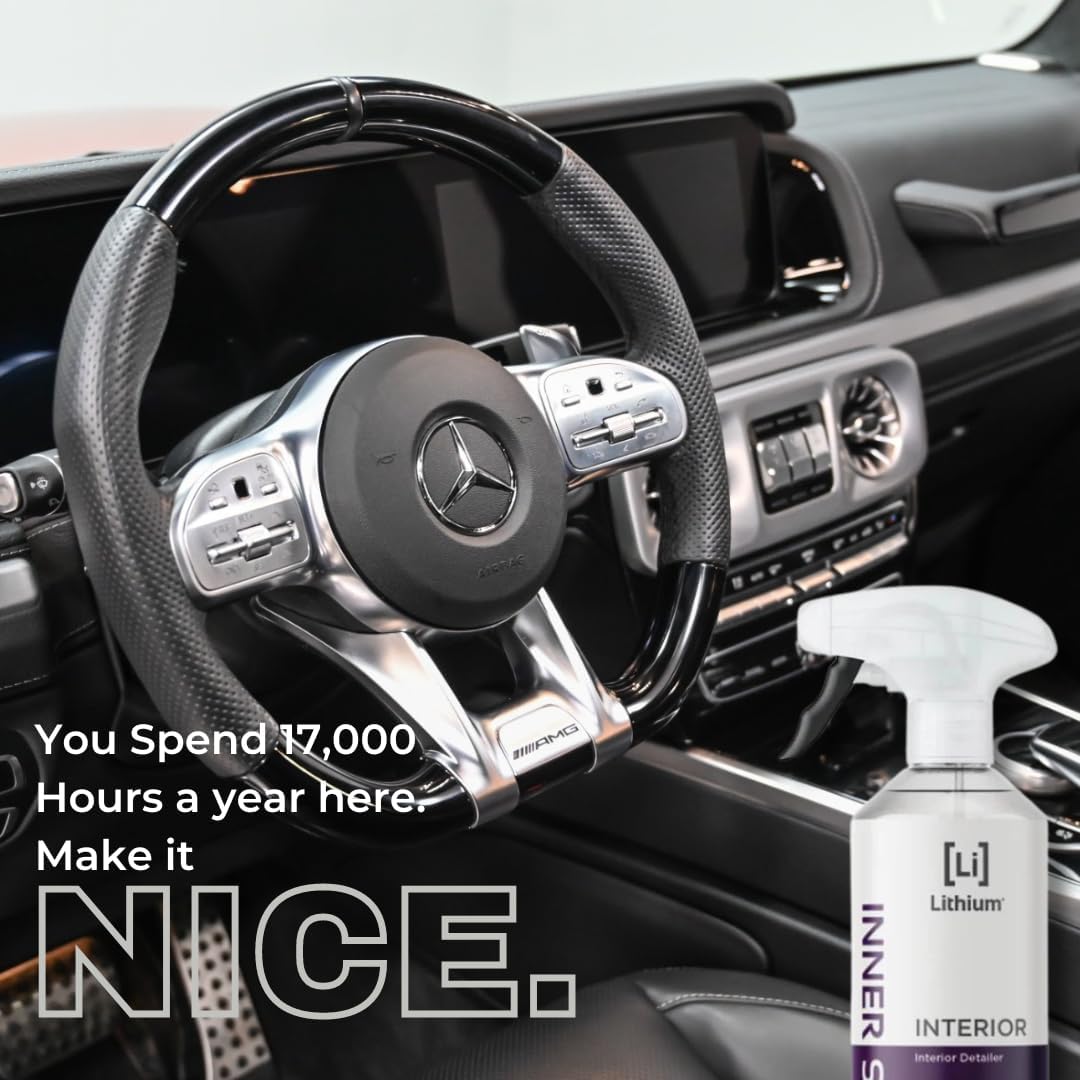 Lithium Inner Space - Interior Detailer, Conditioner, And Protectant. Revives Interiors and Keeps Them Looking New - Natural Appearance, UV Inhibitors, Low Sheen Formula