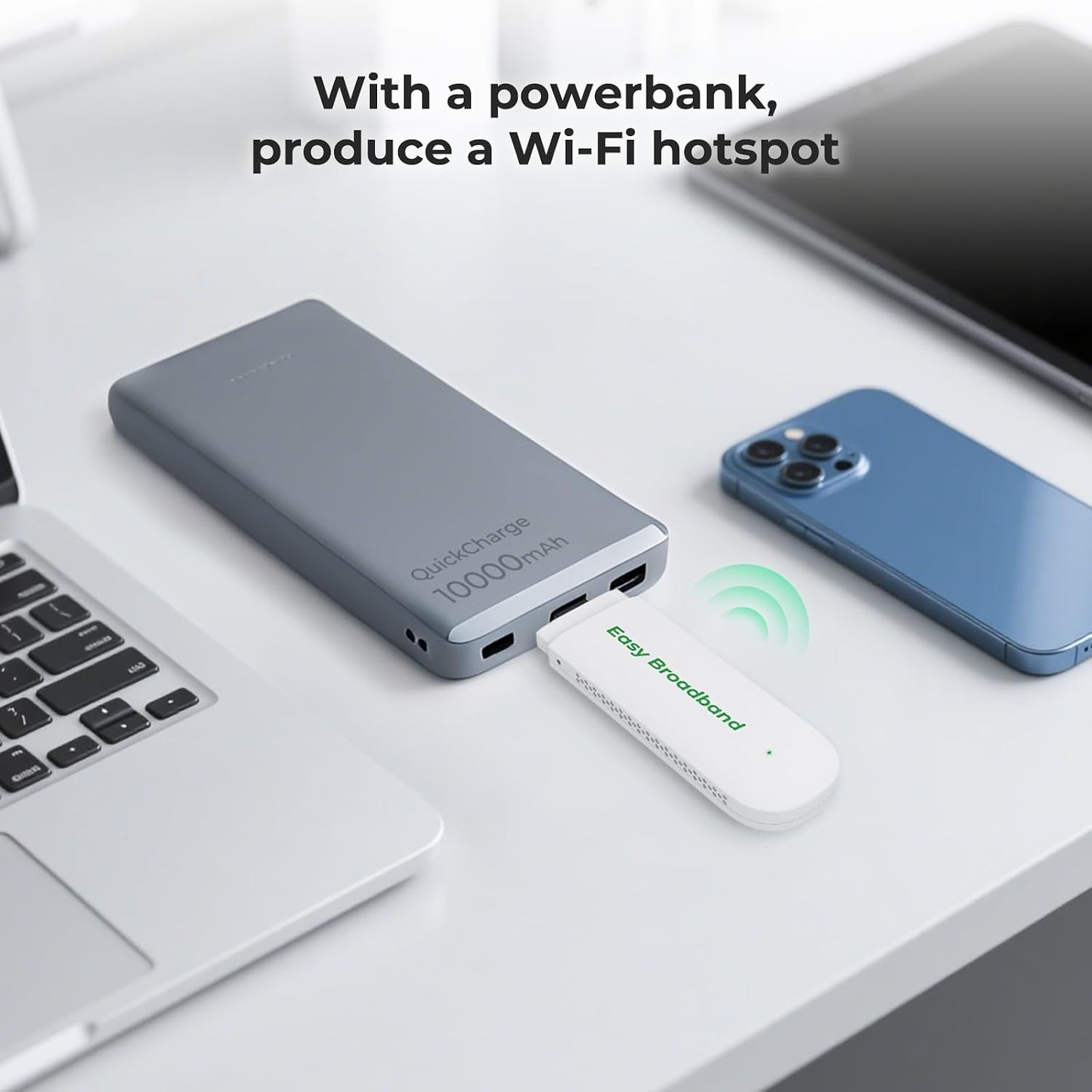 EIOTCLUB 4G LTE USB WiFi 6 Dongle - Portable Mobile Hotspot High-Speed, Portable WiFi with Pre-Installed SIM Card & Prepaid Plan Data Plans, Supports 10 Devices(use in US+CA+MX+LA)