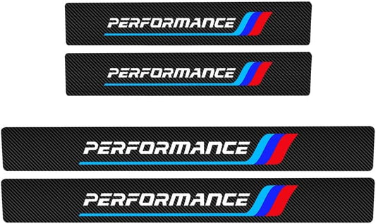 Car Door Sill Protector for BMW 4Pcs Car Threshold Stickers Anti Scratch Door Sill Protector Protection Carbon Fiber Stylin for BMW Series Accessories