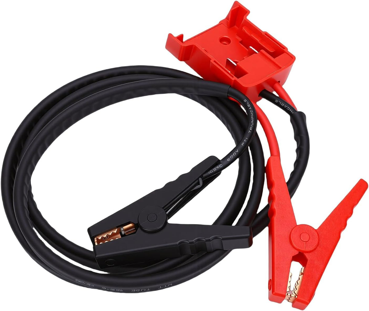 RiToEasysports Battery Jump Starter Cable, 8AWG Silicone Battery Booster Cable for M18 18V Batteries, 392°F Heat Resistance, Strong Clamps, Quick Start for Cars SUVs Light Trucks (5.9FT)
