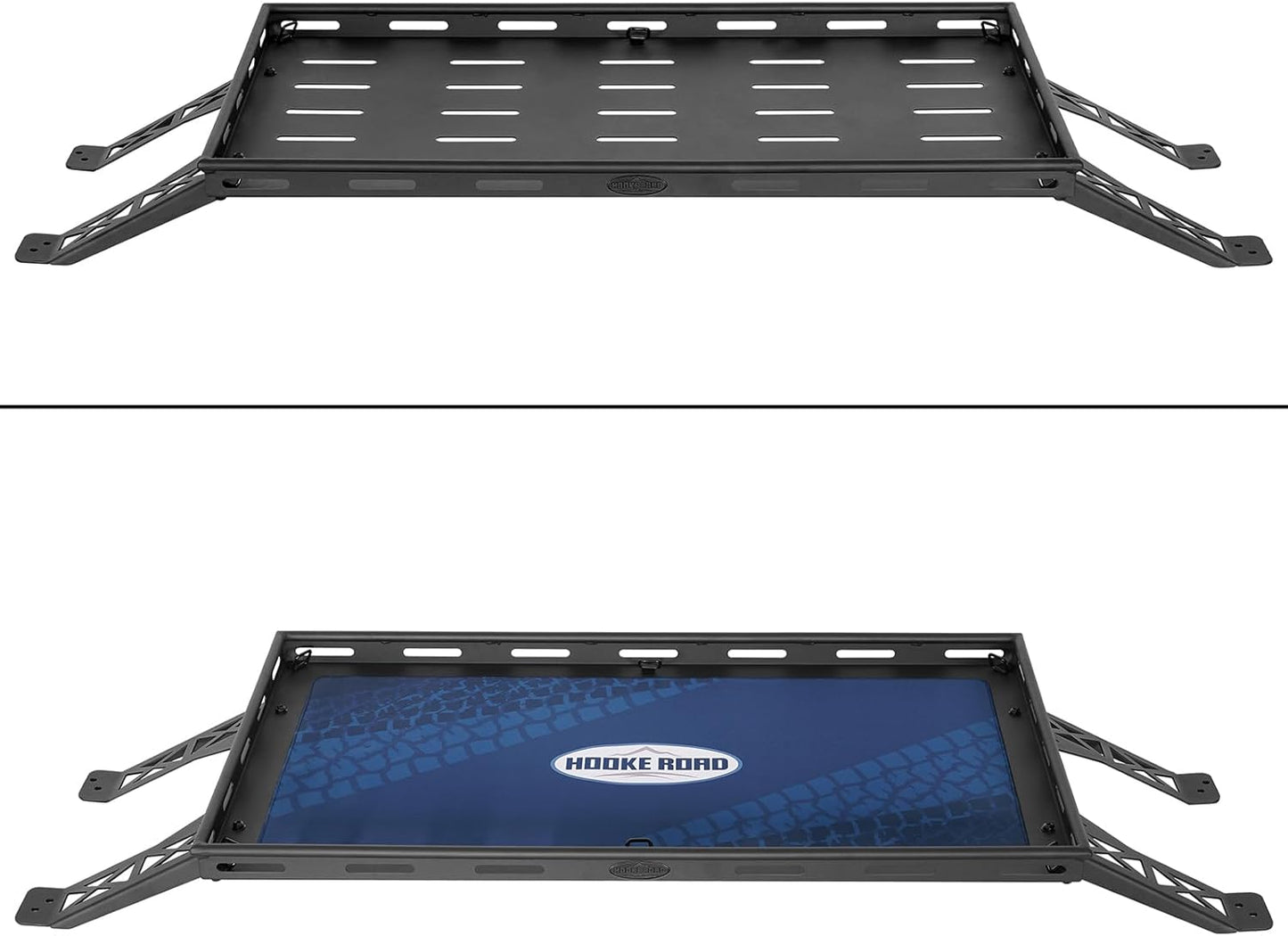 Hooke Road Rear Trunk Cargo Rack Basket Tray for 2007-2026 Jeep Wrangler JK JL 4-Door Hardtops, Sturdy Steel Shelf for Camping Trip Gear