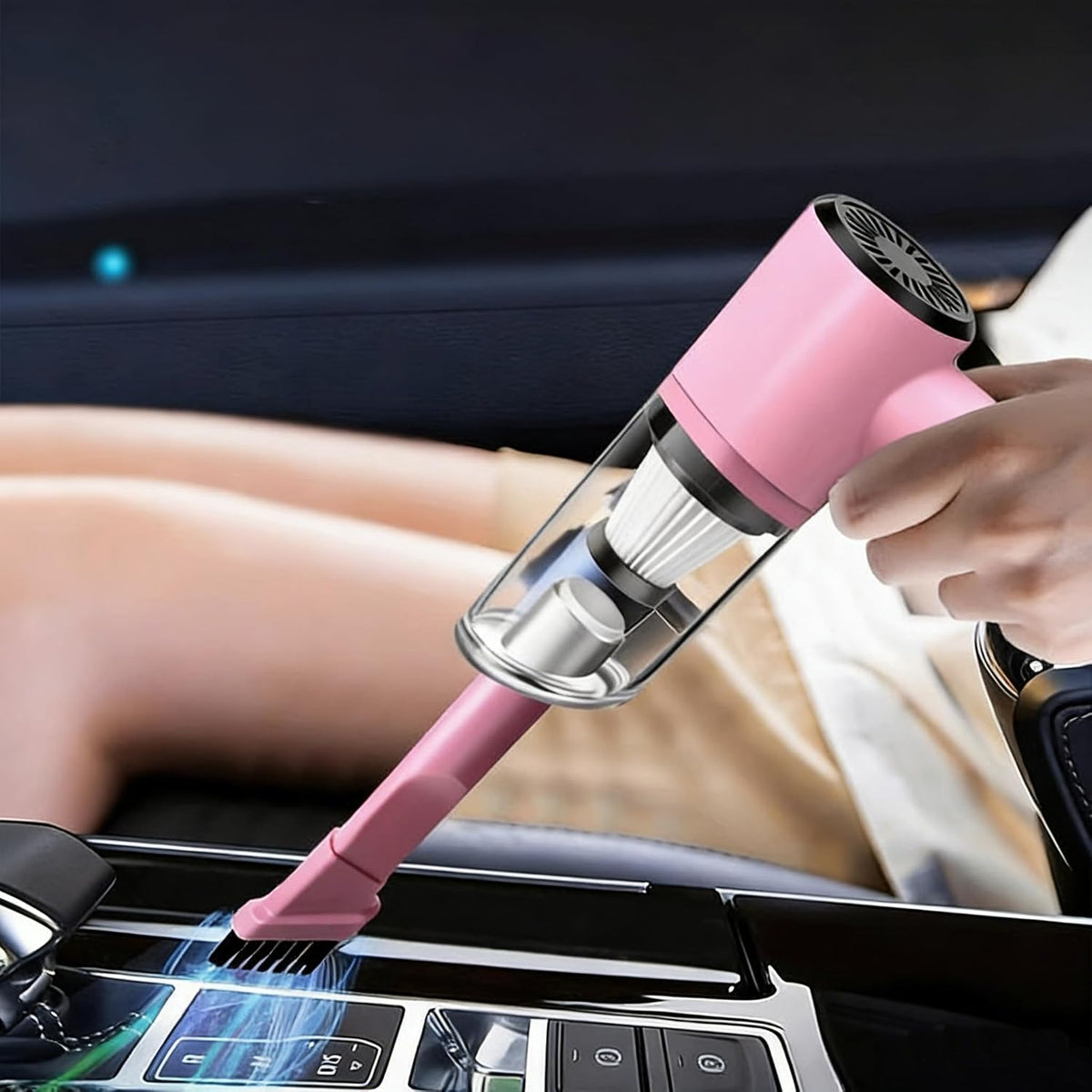 1-Piece Corded Car Vacuum, Portable Handheld Interior Cleaner, Pink
