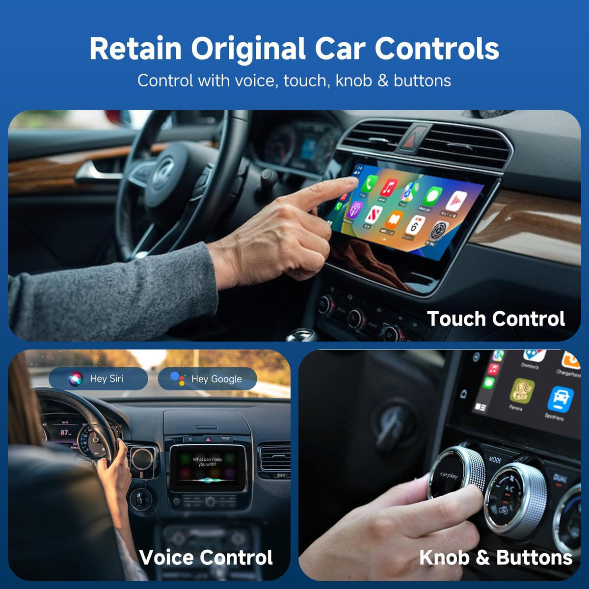2026 USB Mini Wireless CarPlay Android Auto Adapter 2-in-1 Car Play Dongle