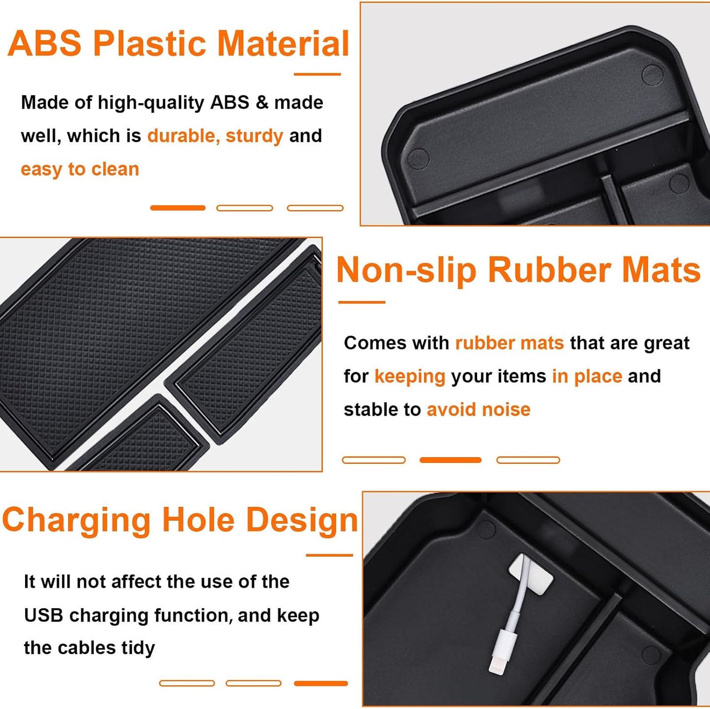 Center Console Organizer Tray Compatible with 2026 2025 2024 2023 Mazda CX-50 Armrest Organizer Tray Secondary Storage ABS Plastic Accessories (NOT FOR CX-5)