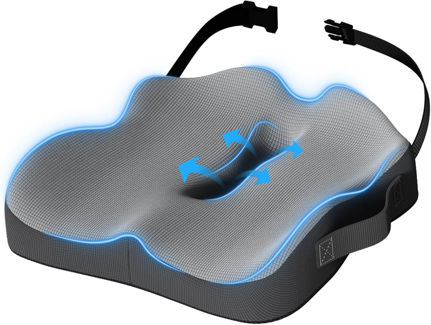 Seat Cushion for Truck Driver, Extra Large Memory Foam Car Seat Cushions for Long Driving - Orthopedic Sciatica & Tailbone Pain Relief, Comfort Support for Road Trip Essentials