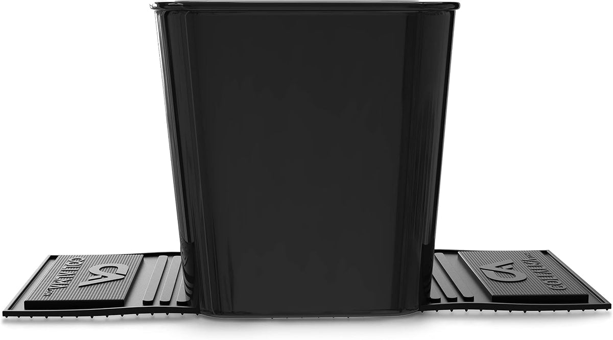 Garbage Can Trash Bin Waste Container Wastebasket for Auto Car Vehicle Boat Truck Quality Plastic Large 1 Gallon 4 Liter, Leakproof Quality for Life Gray