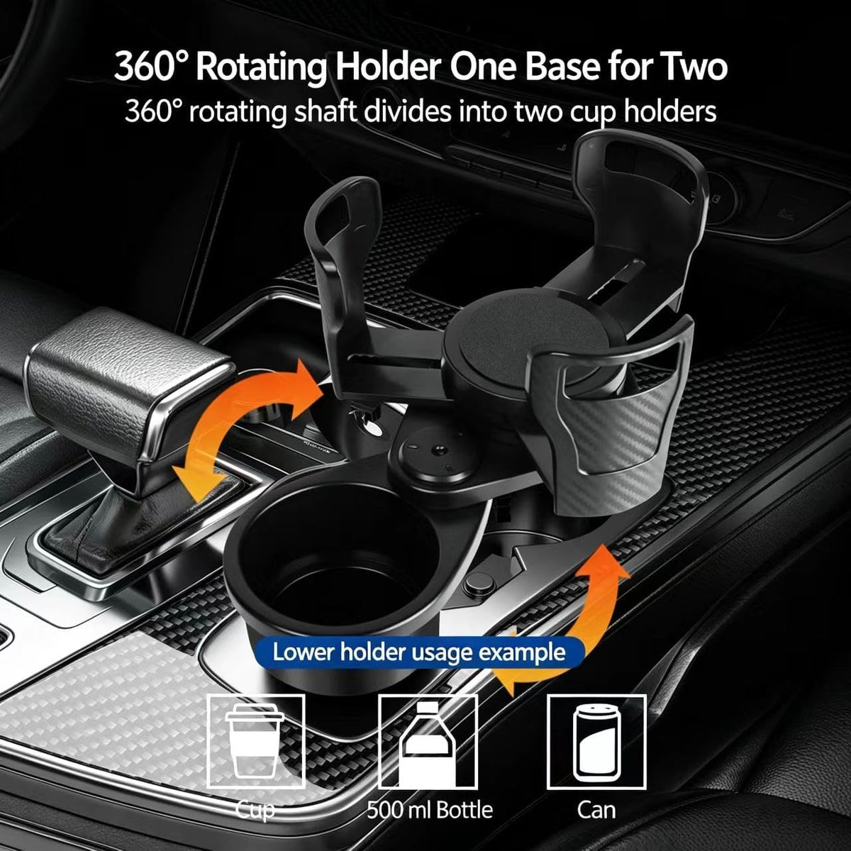 Car Cup Holder Expander for KIA NIRO Plug-in Hybrid 2022-2025
