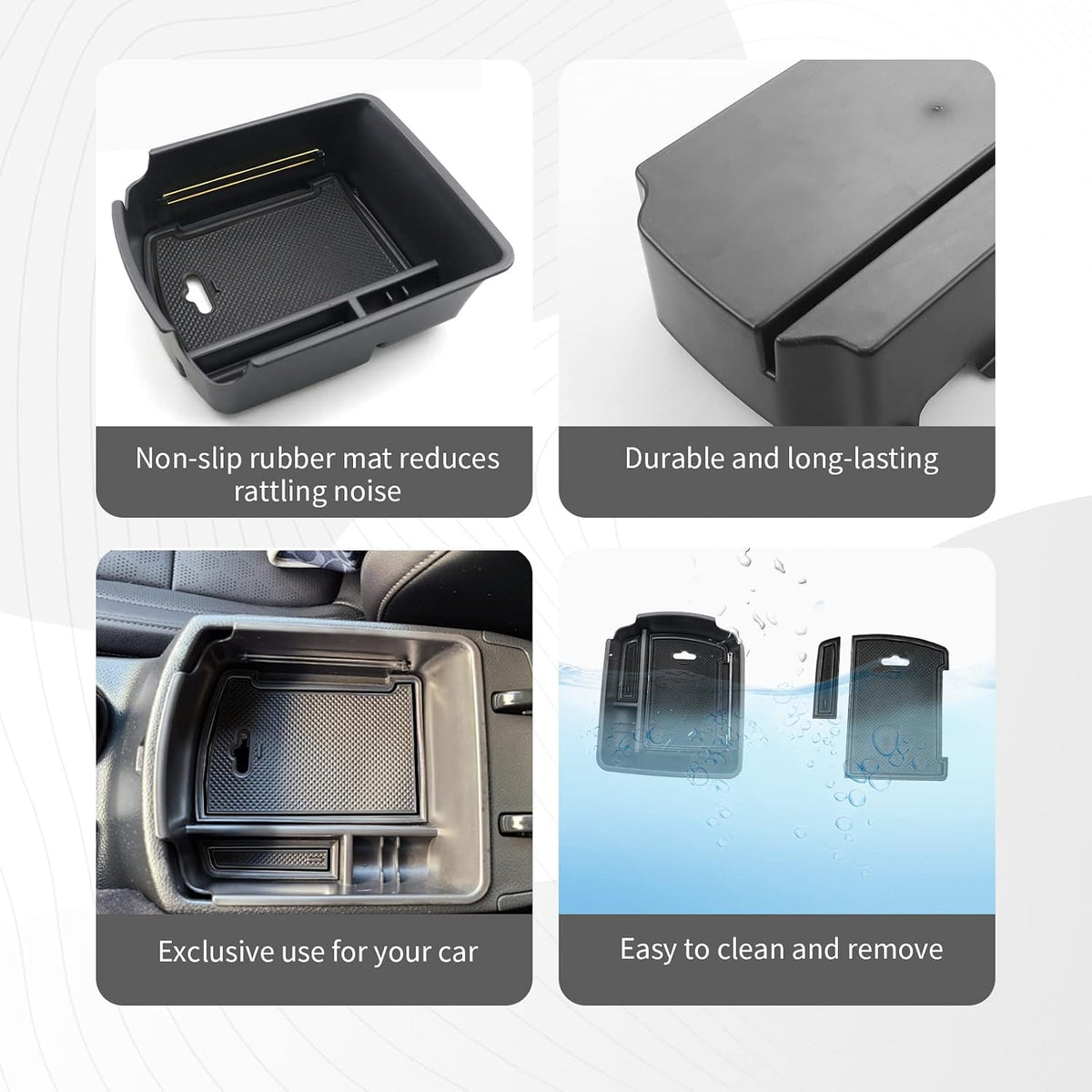 CDEFG 2020-2025 2026 Kia Seltos Center Console Organizer Tray for 2020-2024 2025 2026 Kia Seltos Accessories Middle Console Armrest Storage Box Secondary Insert Tray Coin Container