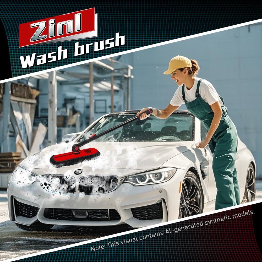 Car Duster Exterior, Dual Head, 4 Pcs, Red